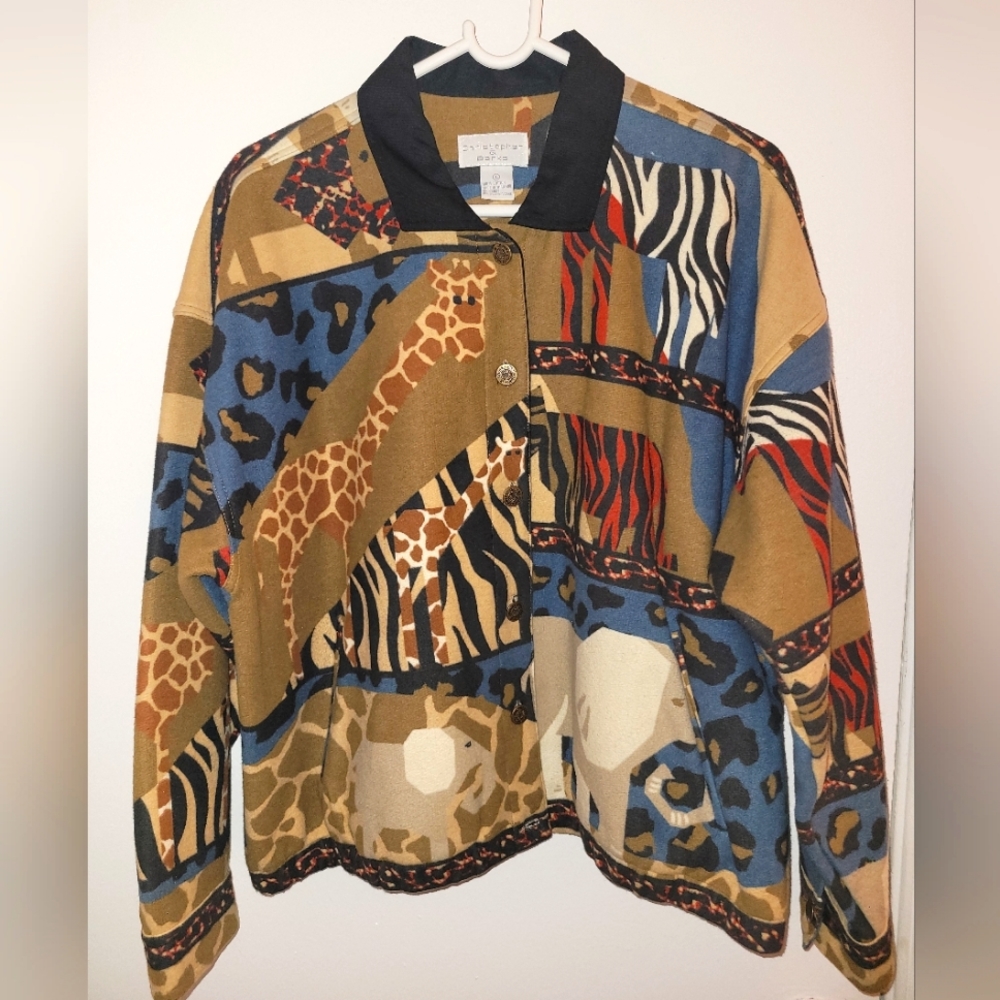 Christopher & Banks Animal Print Jacket